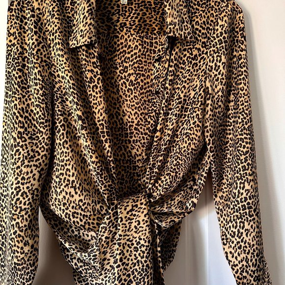 ZARA - Animal print long Blouse - Picture 1 of 4